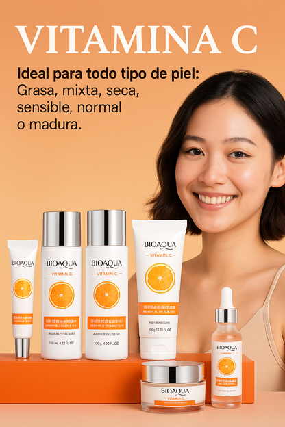 Kit de Lujo Línea Vitamina C Bioaqua - 6 Productos