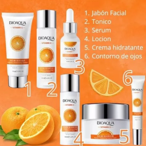Kit de Lujo Línea Vitamina C Bioaqua - 6 Productos